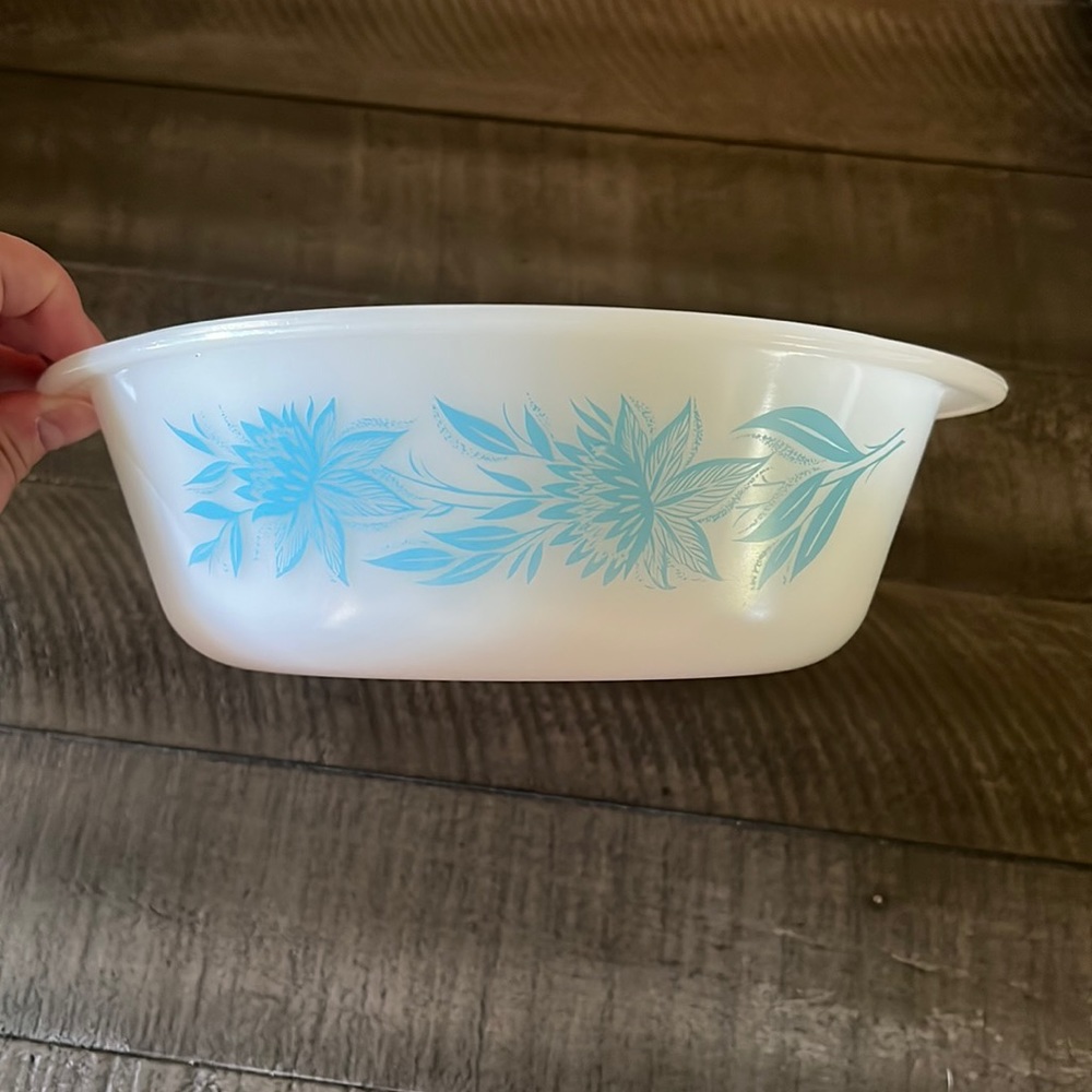 Blue Flower Glasbake 2 qt Dish